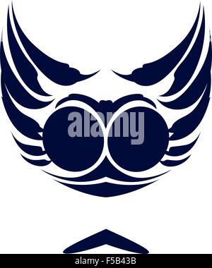 Dunkel blaue logo Stock Vektor