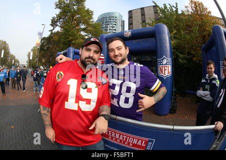 London, UK. 1. November 2015. NFL: November 1st International Series - Detroit Lions Vs Kansas City Chiefs, NFL - Atmosphäre Credit: Glamourstock/Alamy Live-Nachrichten Stockfoto