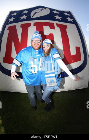 London, UK. 1. November 2015. NFL: November 1st International Series - Detroit Lions Vs Kansas City Chiefs, NFL - Atmosphäre Credit: Glamourstock/Alamy Live-Nachrichten Stockfoto