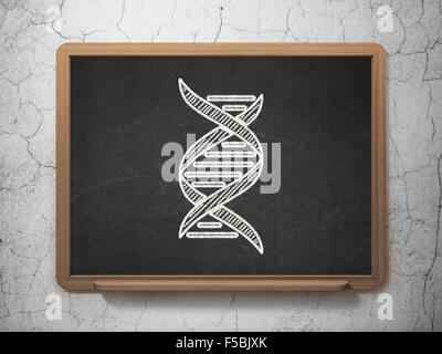 Wissenschaft-Konzept: DNA auf Tafel Hintergrund Stockfoto