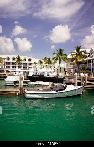 Skiff angedockt, in der Nähe von Weston Resort & Marina, Key West Florida USA reisen Stockfoto