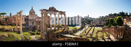 Forum Romanum-Blick vom Kapitol in Italien, Rom. Panorama Stockfoto