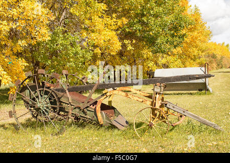 Dieses antike Stück der Ausrüstung bei einem Besuch in das Heritage Museum in North Battleford, SK entdeckt Stockfoto