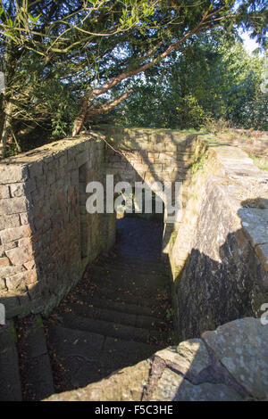 Teil der Rivington Gärten nahe Chorley, Horwich, Bolton, Adlington, Darwen und Blackburn. Sie sind im Westen der Winter Hill. Stockfoto