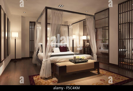 Hotelzimmer-Interieur Stockfoto