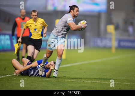 AJ-Bell-Stadion, Verkauf, UK. 1. November 2015. Aviva Premiership. Sale Sharks gegen Northampton Saints. Bildnachweis: Aktion Plus Sport/Alamy Live-Nachrichten Stockfoto