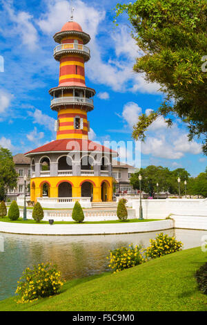 Bang Pa In Turm, königlichen Sommerpalast, Ayutthaya, Thailand Stockfoto