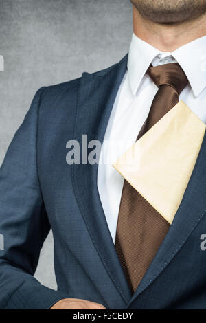 Geschäftsmann Körperteil mit Bestechung Stockfoto