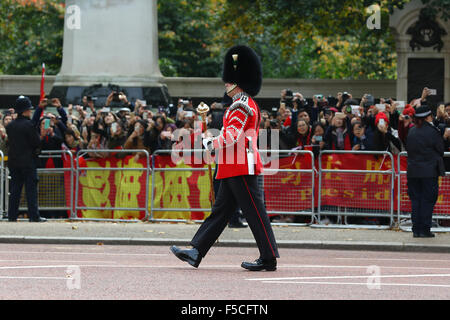 London, UK, 20. Oktober 2015: allgemeine Ansichten von The Mall für den chinesischen Präsidenten Xi Jinping Staatsbesuch in London Stockfoto