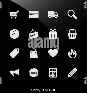 E-Commerce Shopping Web Icons Stock Vektor