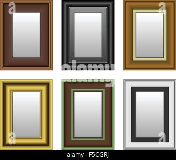Frame-Bild-Foto-Spiegel Stock Vektor