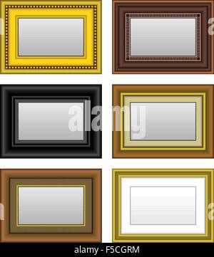 Frame-Bild-Foto-Spiegel Stock Vektor