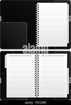 Tagebuch, Notizbuch, Ringbuch Stock Vektor