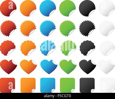 Aufkleber Logo Set Vector Stock Vektor