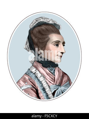 Elizabeth Montagu Porträt moderner Illustration "Sozialreformer" Stockfoto