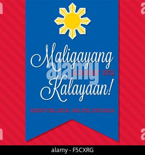 Philippine Independence Day Karte im Vektorformat. Stock Vektor