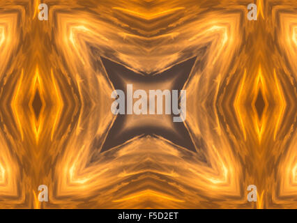 Nahtlose Muster Abstrakt rot und gelb Kaleidoskop Stockfoto