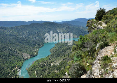 Siurana der Umgebung in den Bergen von Prades Stockfoto