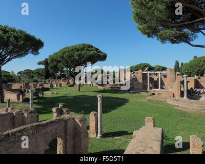 Ausgrabungsstätte Ostia Antica, in der Nähe von Rom, Italien Stockfoto