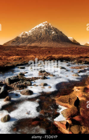 Glencoe bei Sonnenaufgang Stockfoto