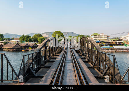 Historische Brücke am Kwai, Weg von Thailand nach Death Railway, Provinz Kanchanaburi, Zentral-Thailand, Burma, Thailand Stockfoto