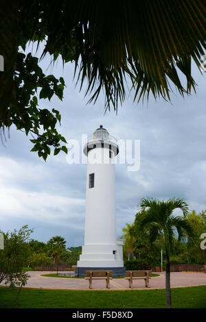 Rincón Leuchtturm oder El Faro de Punta Higuero. Puerto Rico. Territorium der USA. Karibik-Insel. Stockfoto