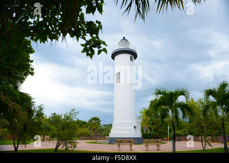 Rincón Leuchtturm oder El Faro de Punta Higuero. Puerto Rico. Territorium der USA. Karibik-Insel. Stockfoto