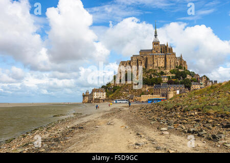 Mont Saint-Michel und seine Bucht, Basse-Normandie, Frankreich. Stockfoto