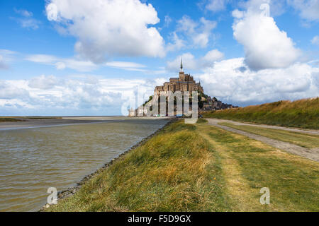 Mont Saint-Michel und seine Bucht, Basse-Normandie, Frankreich. Stockfoto