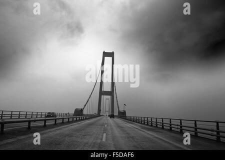 Brücke zwischen Fyn und Seeland in Dänemark. Große-Belt-Brücke "(Dänisch: Storebæltsbroen) Stockfoto