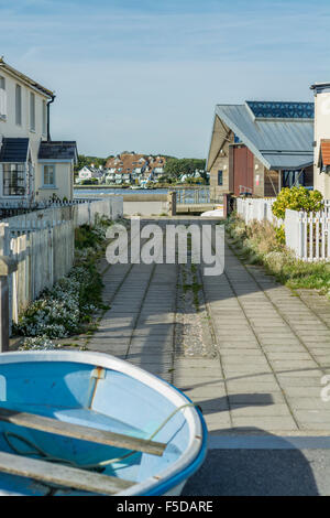 Blick auf Christchurch Harbour, Christchurch, Dorset, UK. 29. September 2015 übernommen. Stockfoto