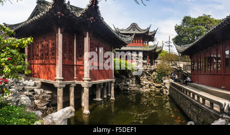 Yu-Garten (Garten des Glücks), alte Stadt von Shanghai, China Stockfoto