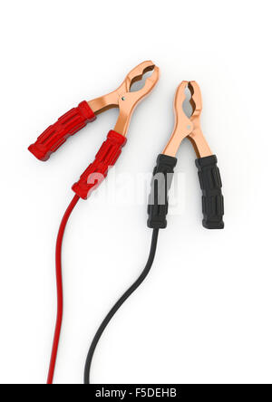 Booster Kabel / 3D-Render Booster oder Starter Kabel Stockfoto