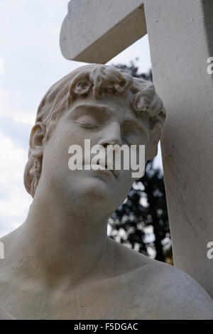 Statue der trauernde Frau - Hollywood Cemetery Stockfoto