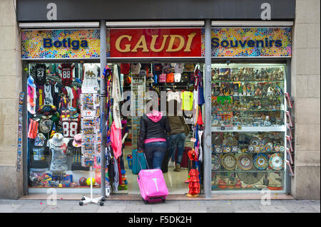 Gaudi-Souvenir-Shop in Barcelona Katalonien Spanien ES Stockfoto