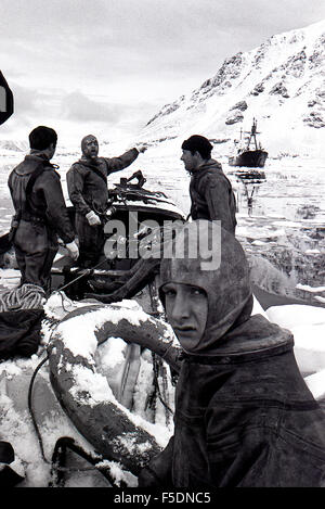 HMS Endurance British Antarctic hydrographische Umfrage Schiff Taucher tauchen Partei Grahamland Antarktis 1973 Stockfoto