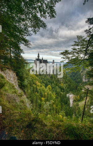 Das märchenhafte Schloss Schloss Neuschwanstein in Schwangau, Bayern, Deutschland Stockfoto