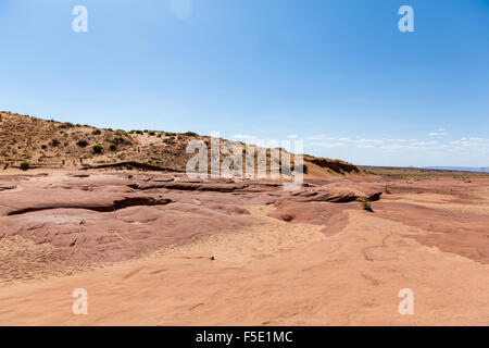 Eingang zum Lower Antelope Canyon, Page, Arizona, USA Stockfoto