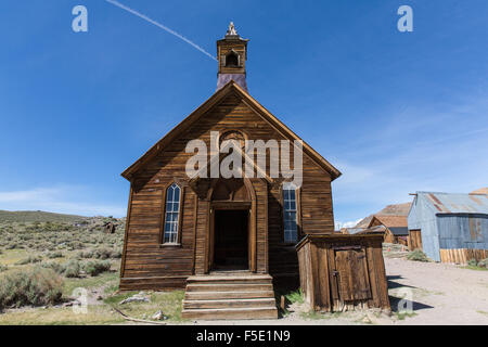 Kirche in Bodie Geisterstadt in Kalifornien Stockfoto