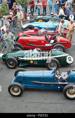 Historischen Grand Prix Cars bis 1960, Parc Ferme, 42.AvD-Oldtimer Grand Prix 2014 Nürburgring Stockfoto