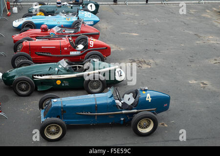 Historischen Grand Prix Cars bis 1960, Parc Ferme, 42.AvD-Oldtimer Grand Prix 2014 Nürburgring Stockfoto