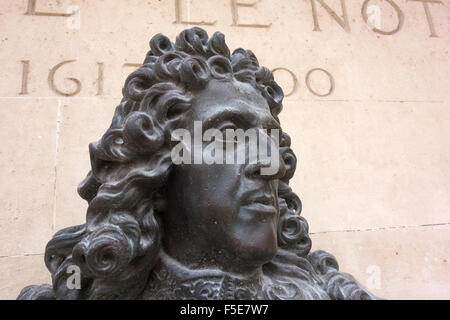 Denkmal für Landschaftsarchitekt André le Notre, Jardin des Tuileries, Paris, Frankreich Stockfoto