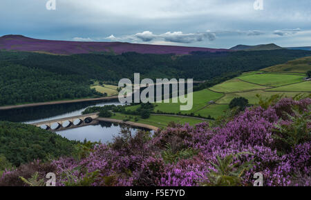 Ladybower Vorratsbehälter, Peak District, Derbyshire, Großbritannien Stockfoto