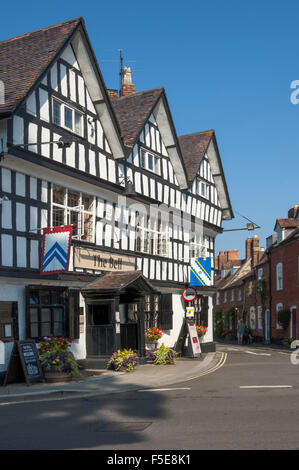 Halbe Fachwerkhaus historische Inn on Church Street, Tewkesbury, Gloucestershire, England, Vereinigtes Königreich, Europa Stockfoto