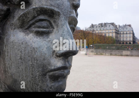 Detail des Denkmals À Cézanne im Tuilerien-Gärten, Paris, Frankreich Stockfoto