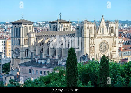 Lyon Kathedrale (St. Johannes der Täufer Primatial), Lyon, Rhone, Frankreich, Europa Stockfoto