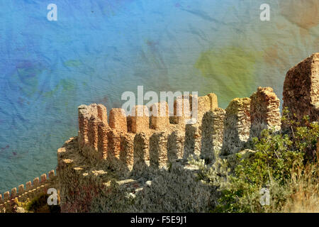 Türkische Resort Stadt Alanya Blick von der Festung Stockfoto