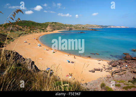 Platja de Cavalleria (Cavalleria Strand), in der Nähe von Fornells, Nordküste, Menorca, Balearen, Spanien, Mittelmeer, Europa Stockfoto