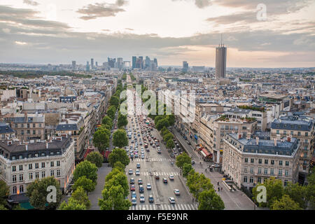 Blick über die Champs Elysees, Paris, Frankreich, Europa Stockfoto