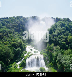 Marmore Wasterfall, Cascata della Marmore, Valneria Tal, Bezirk Terni, Umbrien, Italien, Europa Stockfoto